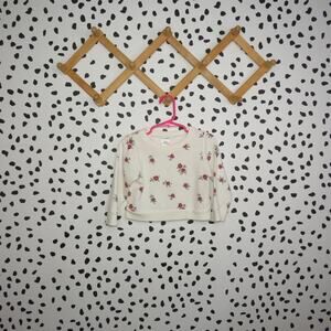 Lila & Jack White Floral Print Baby Pullover Sweatshirt